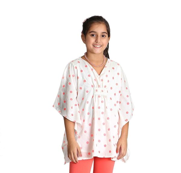 Kaftan top for Girls with Polka dots