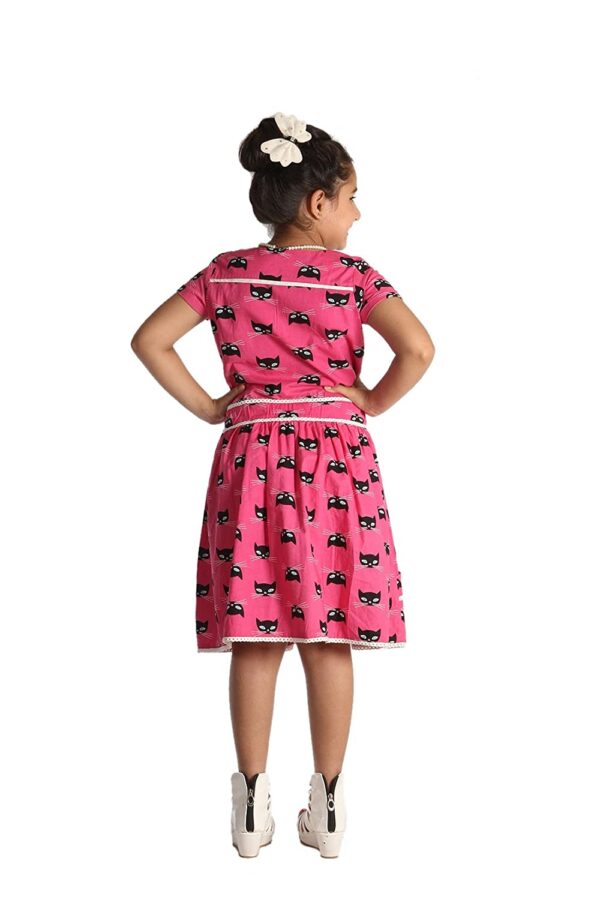 Multi Color Cotton Frock for Girls BACK