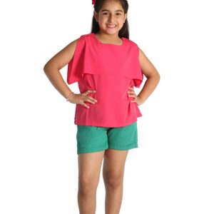 Pink Polyester top for Girls