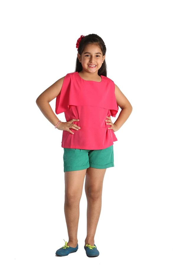 Pink Polyester top for Girls