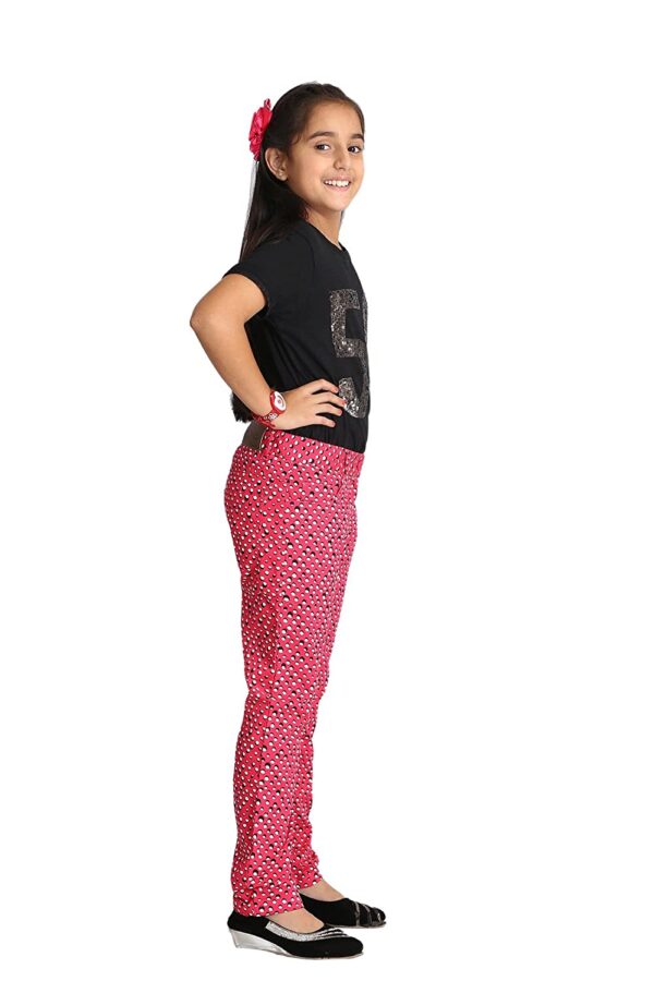 RED WITH WHITE AND BLACK TROUSER SIDE