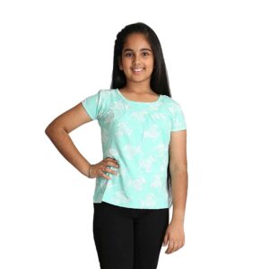 Turquoise Cotton top for Girls