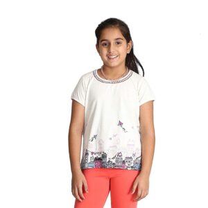 White Cotton top for Girls