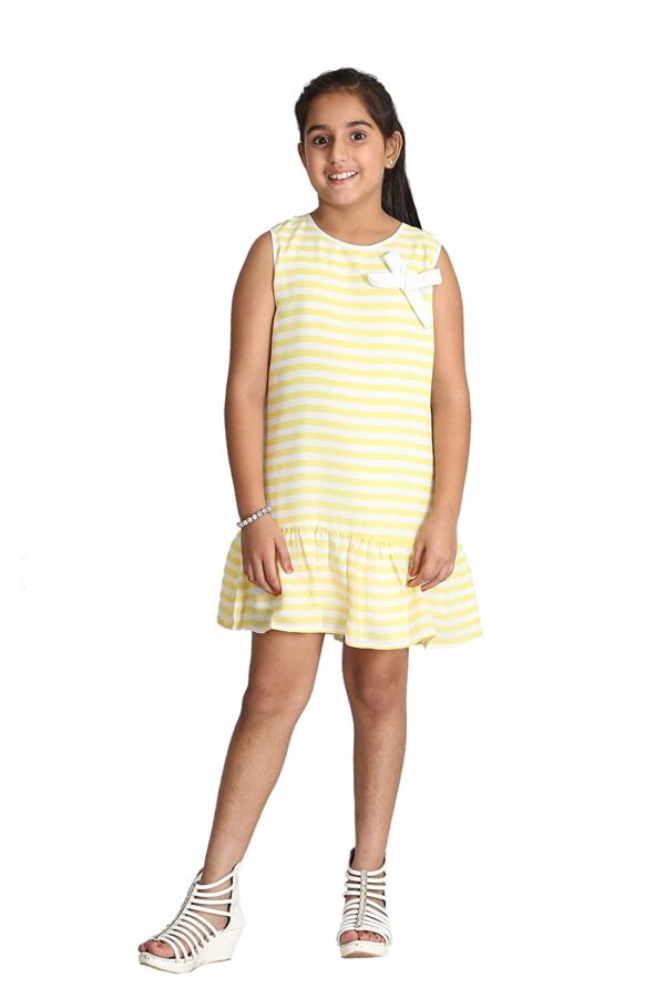 Yellow Georgette Frock for Girls