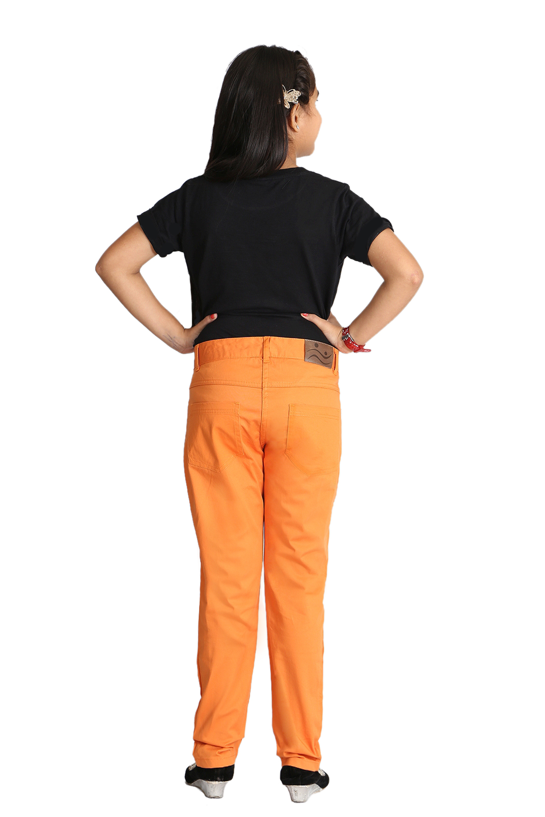 MINC Petite - Buy Sweet Pea Girls Trousers in Brown Cotton Linen Online