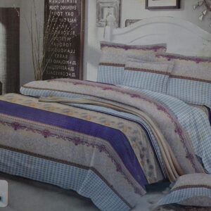 Double bedsheet Blue Traditional Print