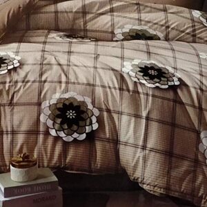Double bedsheet Brown with Floral Print