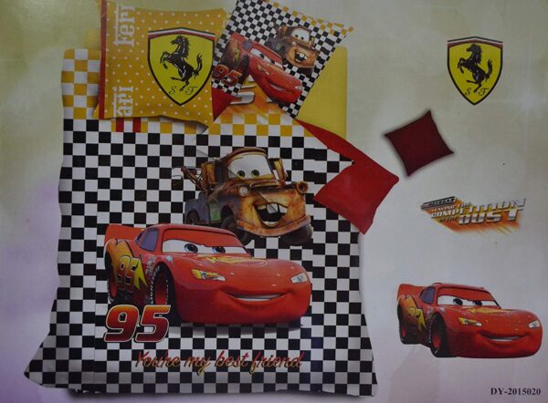 Cars Kids Cartoon Double bedsheet