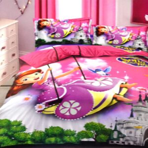 Sofia The First Kids Cartoon Double Bedsheet with 2 Pillow Covers