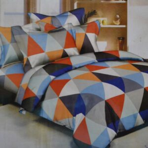 Double bedsheet Multicolor Triangle Print