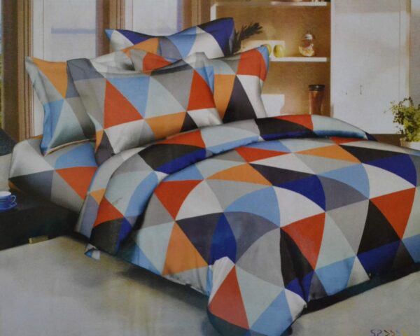 Double bedsheet Multicolor Triangle Print