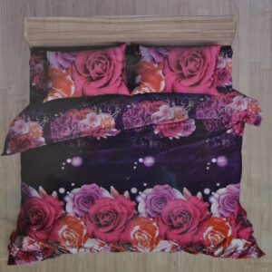 Double bedsheet with Multicolor Floral Print