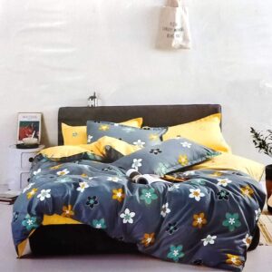 Double bedsheet Grey with Floral Print
