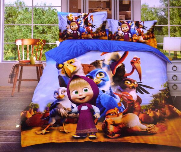 Kids Cartoon Printed Double Bedsheet