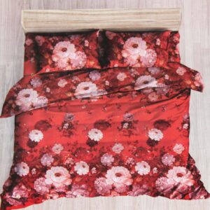 Double bedsheet red Floral Print