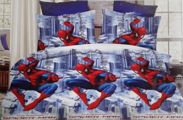 Spider Man Kids Cartoon Double bedsheet