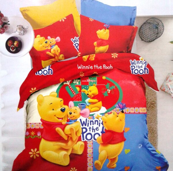 Winnie The Pooh Kids Cartoon Double bedsheet