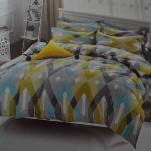 Double bedsheet Yellow with Floral Print and Color fastness